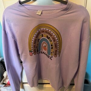 Purple Rainbow Graphic Sweatshirt